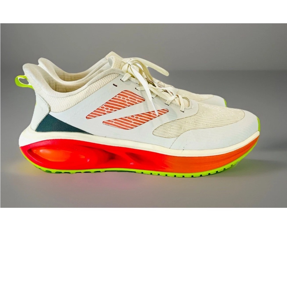 AVIA Women's Cream/Orange/Green Memory Foam Mesh Gel Trail Sneakers Size 11